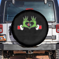 Funny Six Seven Christmas 67 Meme Gen Alpha Elf Heart Hands Spare Tire Cover - Wonder Print Shop