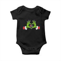 Funny Six Seven Christmas 67 Meme Gen Alpha Elf Heart Hands Baby Onesie - Wonder Print Shop
