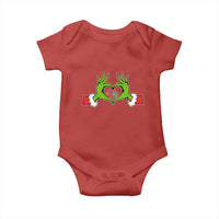 Funny Six Seven Christmas 67 Meme Gen Alpha Elf Heart Hands Baby Onesie - Wonder Print Shop