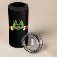 Funny Six Seven Christmas 67 Meme Gen Alpha Elf Heart Hands 4 in 1 Can Cooler Tumbler - Wonder Print Shop