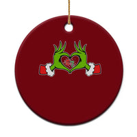 Funny Six Seven Christmas 67 Meme Gen Alpha Elf Heart Hands Ceramic Ornament - Wonder Print Shop