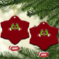 Funny Six Seven Christmas 67 Meme Gen Alpha Elf Heart Hands Ceramic Ornament - Wonder Print Shop
