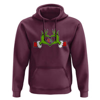 Funny Six Seven Christmas 67 Meme Gen Alpha Elf Heart Hands Hoodie - Wonder Print Shop