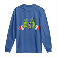 Funny Six Seven Christmas 67 Meme Gen Alpha Elf Heart Hands Long Sleeve Shirt - Wonder Print Shop