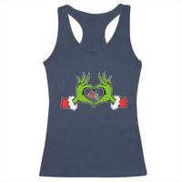 Funny Six Seven Christmas 67 Meme Gen Alpha Elf Heart Hands Racerback Tank Top - Wonder Print Shop
