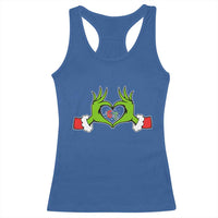 Funny Six Seven Christmas 67 Meme Gen Alpha Elf Heart Hands Racerback Tank Top - Wonder Print Shop