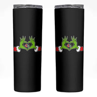 Funny Six Seven Christmas 67 Meme Gen Alpha Elf Heart Hands Skinny Tumbler - Wonder Print Shop