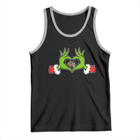 Funny Six Seven Christmas 67 Meme Gen Alpha Elf Heart Hands Tank Top - Wonder Print Shop