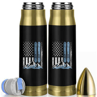 Alpine Skiing Skier Bullet Tumbler Vintage American Flag Winter Sport - Wonder Print Shop
