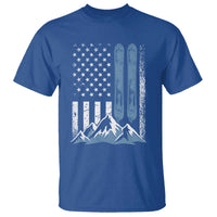Alpine Skiing Skier T Shirt Vintage American Flag Winter Sport - Wonder Print Shop
