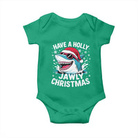 Funny Xmas Shark Baby Onesie Have A Holly Jawly Christmas Santa Hat - Wonder Print Shop