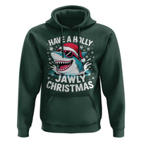 Funny Xmas Shark Hoodie Have A Holly Jawly Christmas Santa Hat - Wonder Print Shop