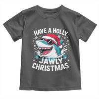 Funny Xmas Shark Toddler T Shirt Have A Holly Jawly Christmas Santa Hat - Wonder Print Shop