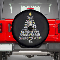 Christian Christmas Spare Tire Cover Jesus Wonderful Counselor Mighty God Xmas Tree - Wonder Print Shop