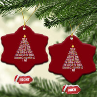 Christian Christmas Ceramic Ornament Jesus Wonderful Counselor Mighty God Xmas Tree - Wonder Print Shop