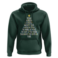 Christian Christmas Hoodie Jesus Wonderful Counselor Mighty God Xmas Tree - Wonder Print Shop