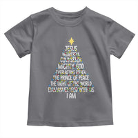 Christian Christmas Toddler T Shirt Jesus Wonderful Counselor Mighty God Xmas Tree - Wonder Print Shop