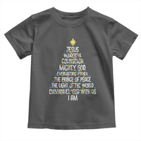 Christian Christmas Toddler T Shirt Jesus Wonderful Counselor Mighty God Xmas Tree - Wonder Print Shop