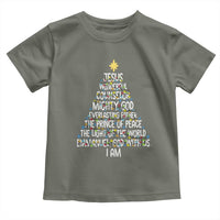 Christian Christmas Toddler T Shirt Jesus Wonderful Counselor Mighty God Xmas Tree - Wonder Print Shop
