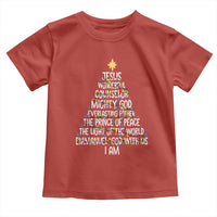 Christian Christmas Toddler T Shirt Jesus Wonderful Counselor Mighty God Xmas Tree - Wonder Print Shop