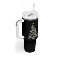 Christian Christmas Tumbler With Handle Jesus Wonderful Counselor Mighty God Xmas Tree - Wonder Print Shop