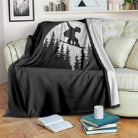 Funny Snowboard Cowboy Moon Snowboarding Winter Sports Throw Blanket - Wonder Print Shop