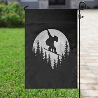 Funny Snowboard Cowboy Moon Snowboarding Winter Sports Garden Flag - Wonder Print Shop