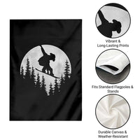 Funny Snowboard Cowboy Moon Snowboarding Winter Sports Garden Flag - Wonder Print Shop
