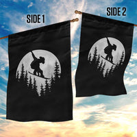 Funny Snowboard Cowboy Moon Snowboarding Winter Sports Garden Flag - Wonder Print Shop