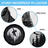 Funny Snowboard Cowboy Moon Snowboarding Winter Sports Spare Tire Cover - Wonder Print Shop