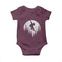 Funny Snowboard Cowboy Moon Snowboarding Winter Sports Baby Onesie - Wonder Print Shop