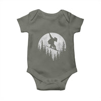 Funny Snowboard Cowboy Moon Snowboarding Winter Sports Baby Onesie - Wonder Print Shop