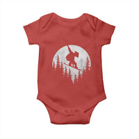 Funny Snowboard Cowboy Moon Snowboarding Winter Sports Baby Onesie - Wonder Print Shop