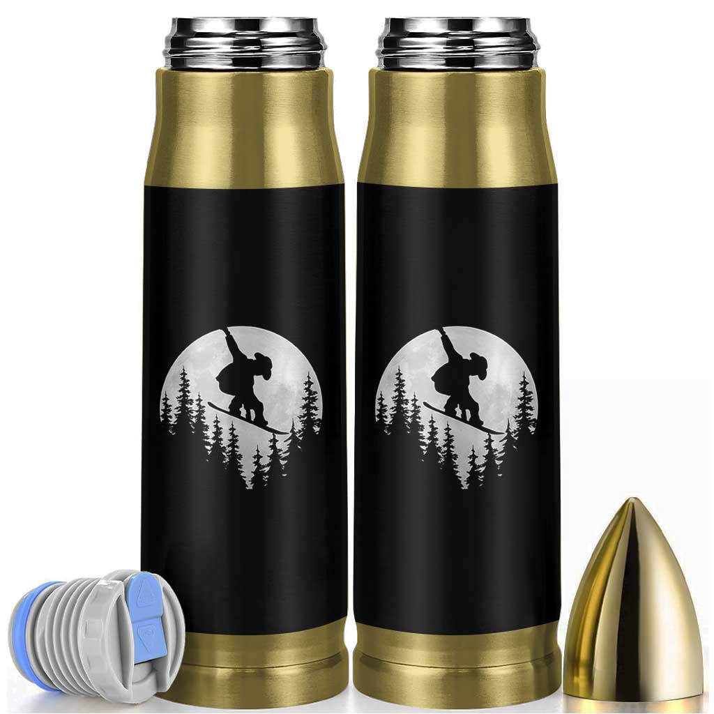 Funny Snowboard Cowboy Moon Snowboarding Winter Sports Bullet Tumbler - Wonder Print Shop