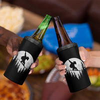 Funny Snowboard Cowboy Moon Snowboarding Winter Sports 4 in 1 Can Cooler Tumbler - undefined