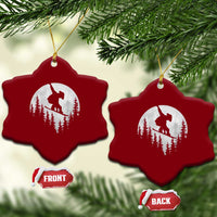 Funny Snowboard Cowboy Moon Snowboarding Winter Sports Ceramic Ornament - Wonder Print Shop