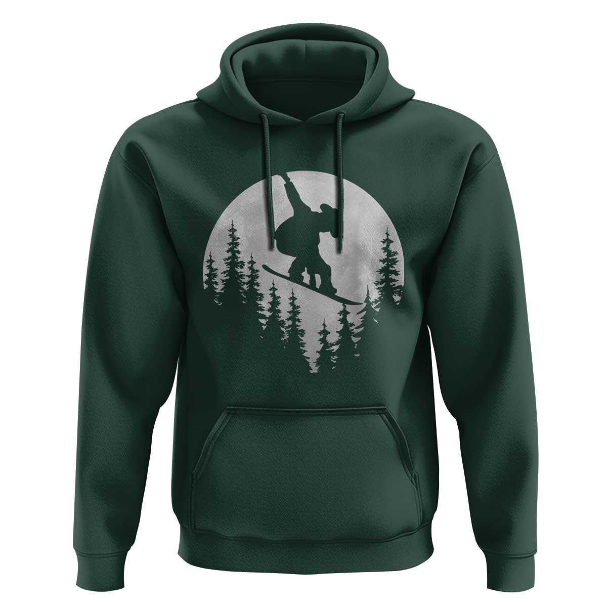 Funny Snowboard Cowboy Moon Snowboarding Winter Sports Hoodie - Wonder Print Shop
