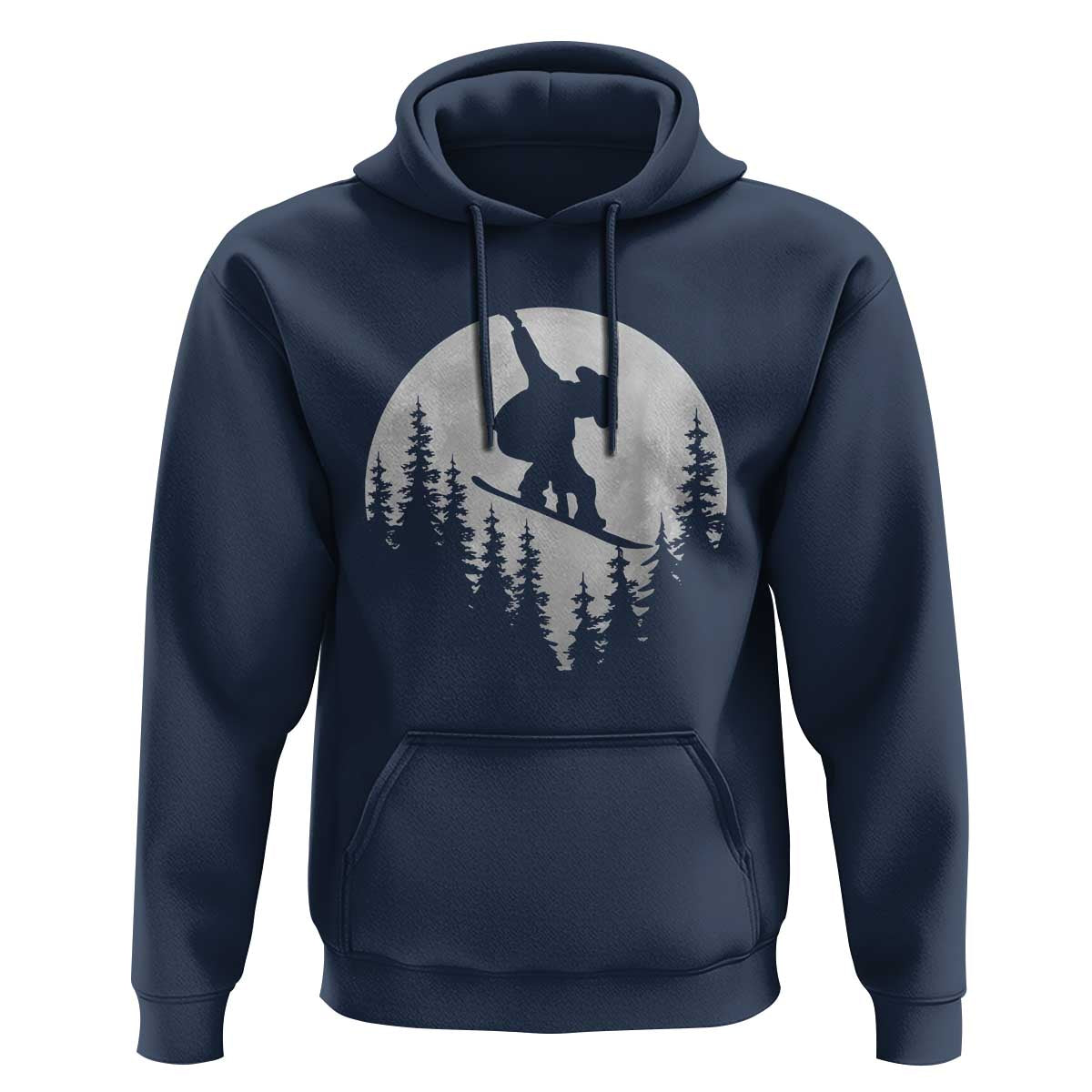 Funny Snowboard Cowboy Moon Snowboarding Winter Sports Hoodie - Wonder Print Shop