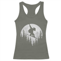 Funny Snowboard Cowboy Moon Snowboarding Winter Sports Racerback Tank Top - Wonder Print Shop