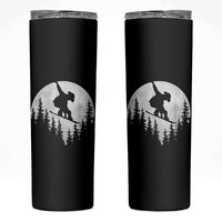 Funny Snowboard Cowboy Moon Snowboarding Winter Sports Skinny Tumbler - Wonder Print Shop