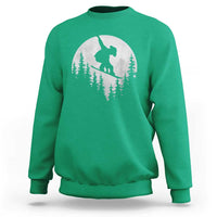 Funny Snowboard Cowboy Moon Snowboarding Winter Sports Sweatshirt - Wonder Print Shop