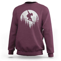 Funny Snowboard Cowboy Moon Snowboarding Winter Sports Sweatshirt - Wonder Print Shop