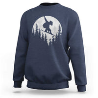 Funny Snowboard Cowboy Moon Snowboarding Winter Sports Sweatshirt - Wonder Print Shop