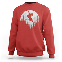 Funny Snowboard Cowboy Moon Snowboarding Winter Sports Sweatshirt - Wonder Print Shop