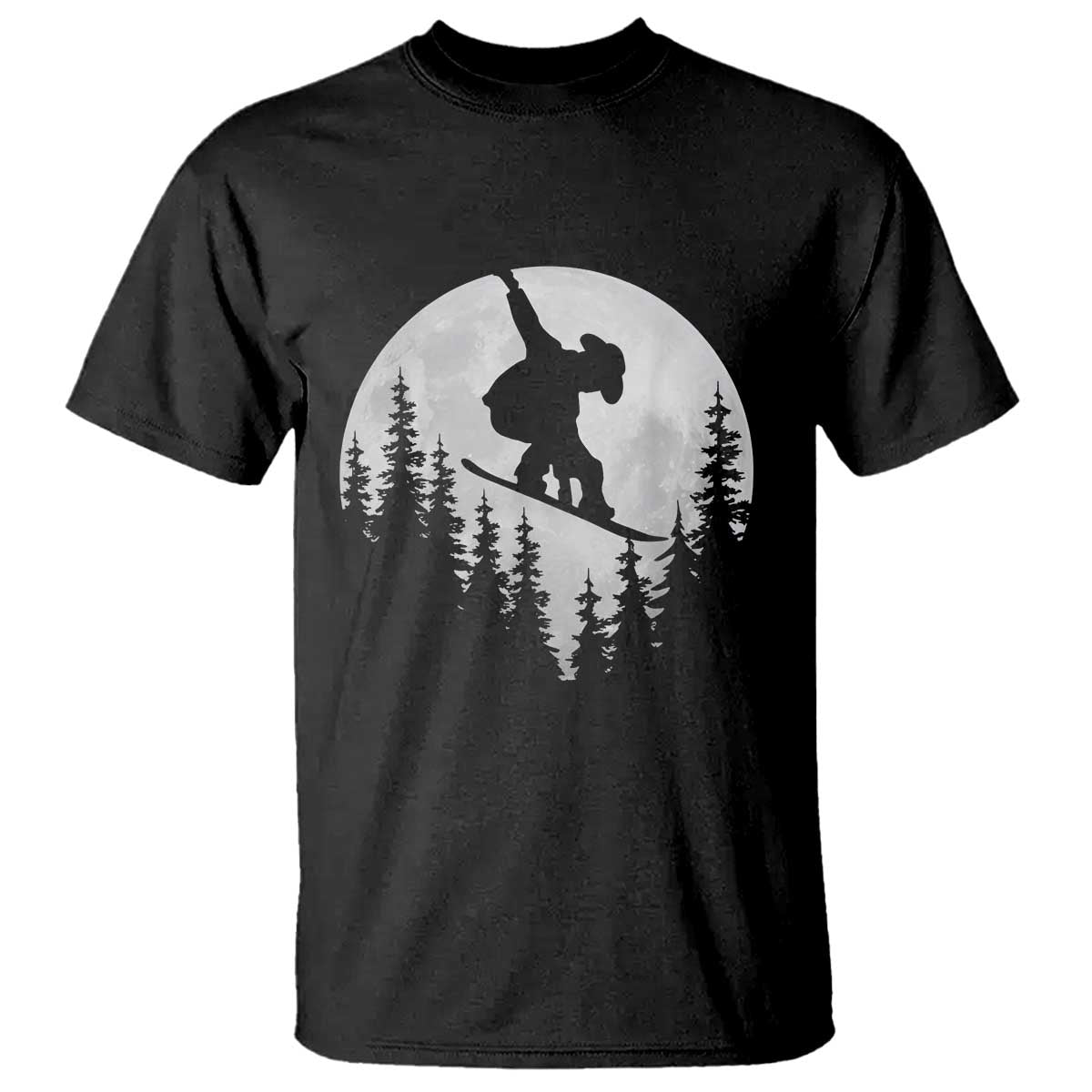 Funny Snowboard Cowboy Moon Snowboarding Winter Sports T Shirt - Wonder Print Shop