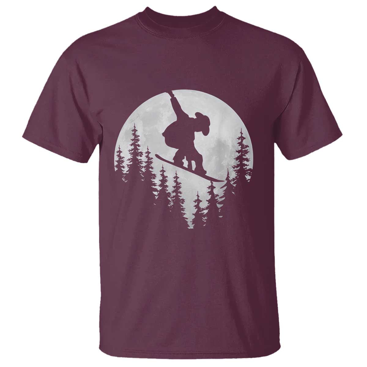 Funny Snowboard Cowboy Moon Snowboarding Winter Sports T Shirt - Wonder Print Shop