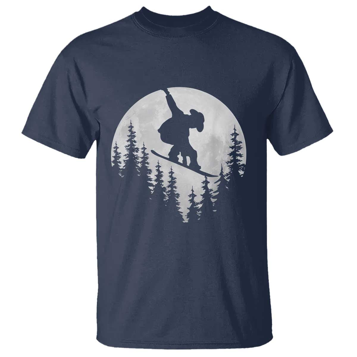 Funny Snowboard Cowboy Moon Snowboarding Winter Sports T Shirt - Wonder Print Shop