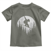 Funny Snowboard Cowboy Moon Snowboarding Winter Sports Toddler T Shirt - Wonder Print Shop