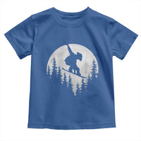 Funny Snowboard Cowboy Moon Snowboarding Winter Sports Toddler T Shirt - Wonder Print Shop