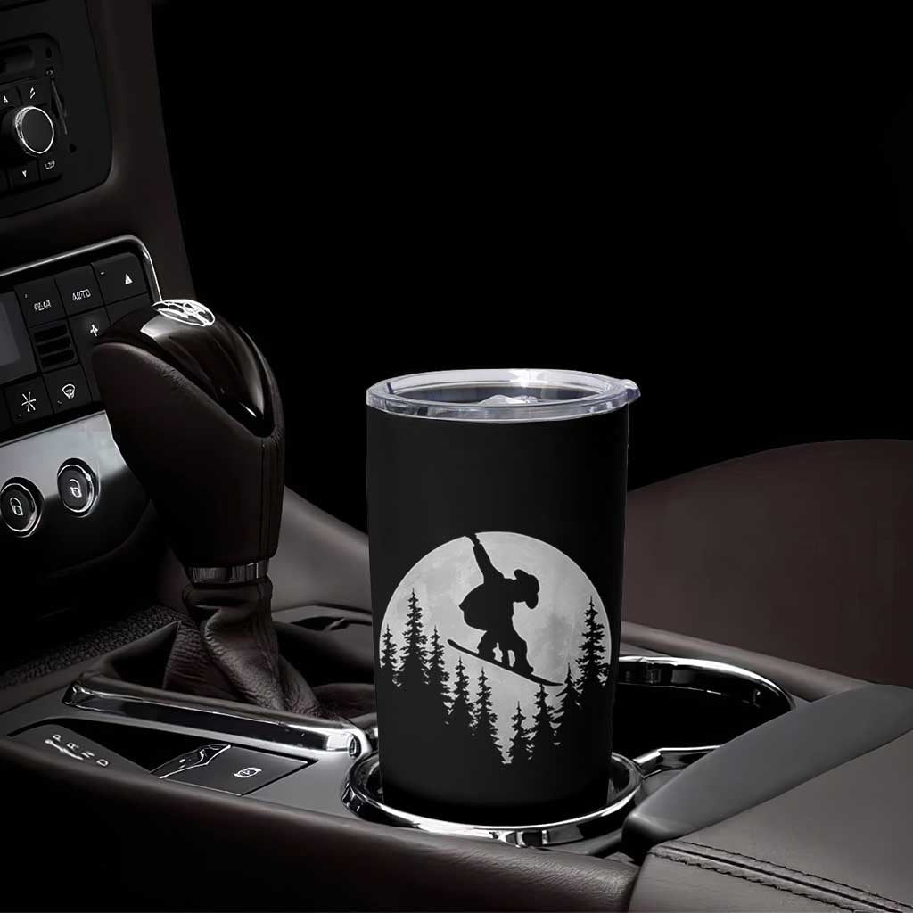 Funny Snowboard Cowboy Moon Snowboarding Winter Sports Tumbler Cup - Wonder Print Shop